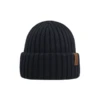 Superyellow Beam Black Merino Wool Beanie (Unisex) -Fashion Shoe Sale Shop 2190 07