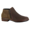 Naot Helm Soft Cognac Lthr/Antique Brown Suede Bootie (Women's) -Fashion Shoe Sale Shop 26030SQF
