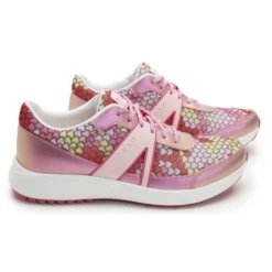 TRAQ® By Alegria Qarma 2 Honeycomb Pink Sneaker (Women's) -Fashion Shoe Sale Shop ALG7702 7