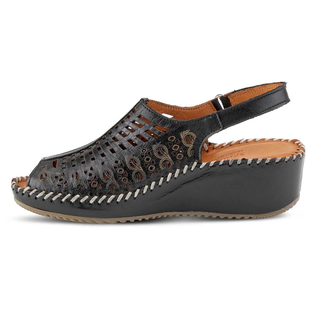 Spring Step Bohemianish Sandal Black Leather (Women's) 4 Spring Step Bohemianish Sandal Black Leather (Women's) - Image 2