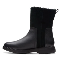 Clarks Un Elda Mid Waterproof Boot (Women's) -Fashion Shoe Sale Shop Blk 3 62a7cc65 2ef6 461a 9ebc 1a0c77f1bde9