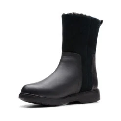 Clarks Un Elda Mid Waterproof Boot (Women's) -Fashion Shoe Sale Shop Blk 4 a59f94c5 2643 40a1 b715 f903cdd70770