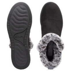 Clarks Breeze Fur Bootie Black (Women's) -Fashion Shoe Sale Shop Blk 7 8eae25c1 52ee 417d 84d8 09f423689e26