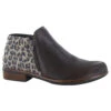 Naot Helm Bootie Cheetah Brown (Women's) -Fashion Shoe Sale Shop Cheetah