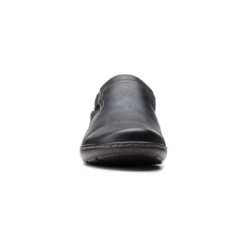 Clarks Cora Poppy Black Leather Slip-On (Women's) -Fashion Shoe Sale Shop CoraPoppy 3