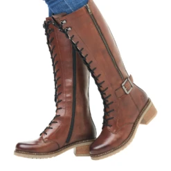 Remonte D1A74-22 Aida Tall Leather Chestnut Boot (Women's) -Fashion Shoe Sale Shop D1A7422 10