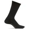 Feetures Classic Rib Cushion Crew In Black (Men's)