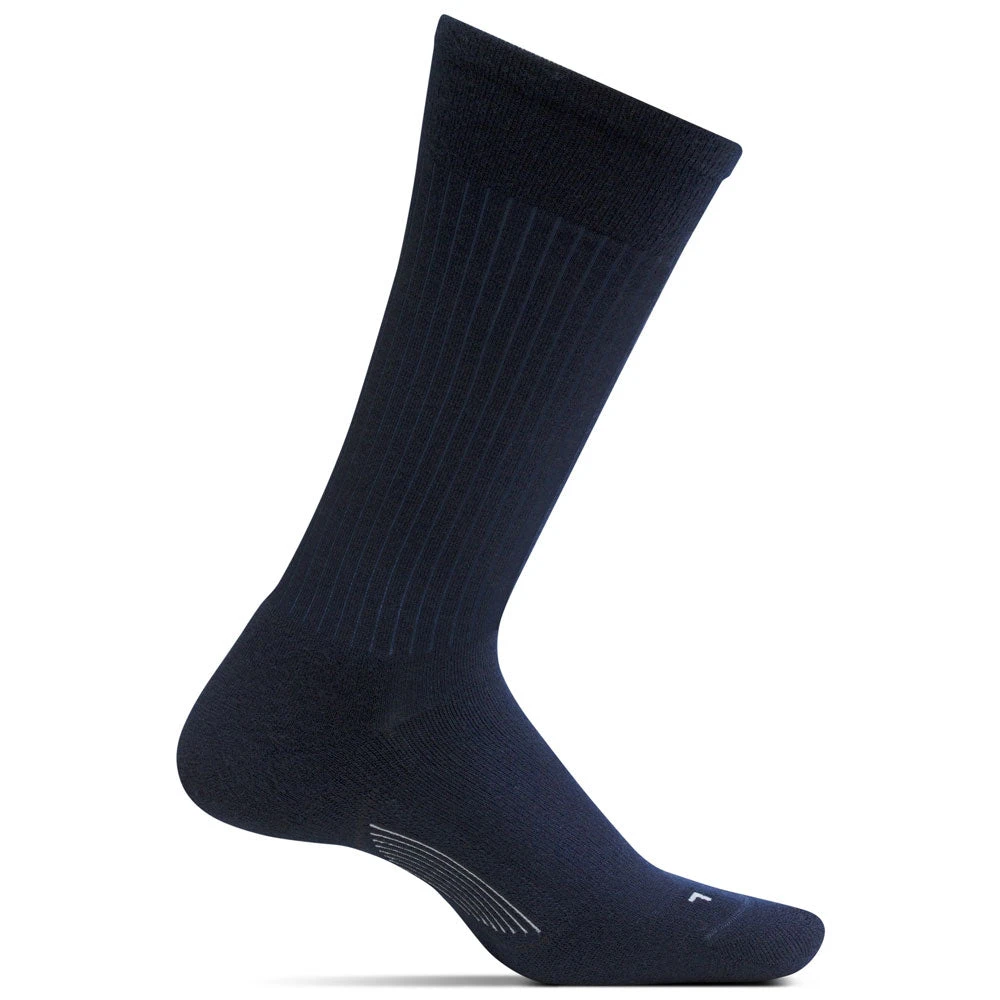 Feetures Classic Rib Cushion Crew In Navy (Men's) 3 Feetures Classic Rib Cushion Crew In Navy (Men's)