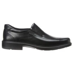 Ecco Helsinki Bike Toe Slip-On Black Leather (Men's) -Fashion Shoe Sale Shop MAR00216C