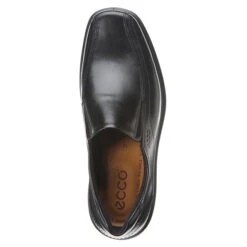 Ecco Helsinki Bike Toe Slip-On Black Leather (Men's) -Fashion Shoe Sale Shop MAR00216D