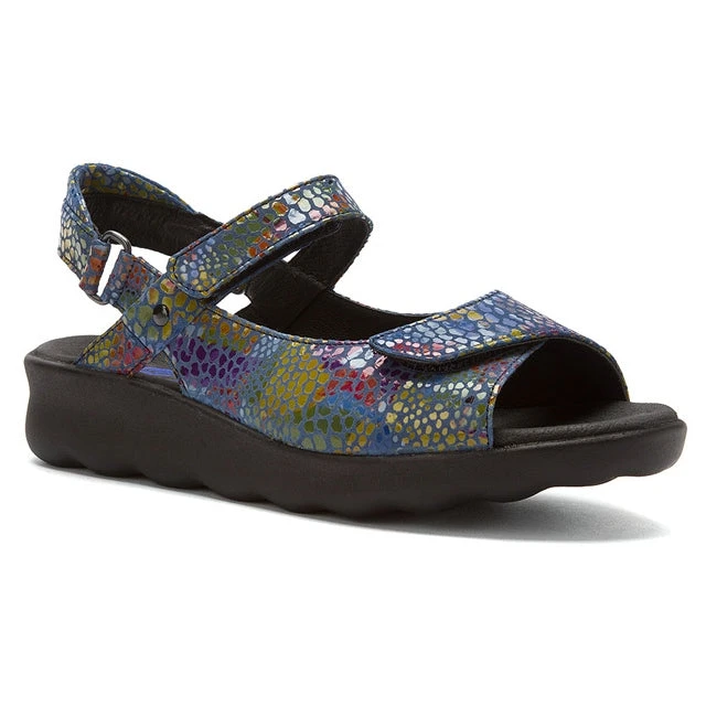 Wolky Pichu Sandal In Jeans Blue Mulit Color Fantasy (Women's) 3 Wolky Pichu Sandal In Jeans Blue Mulit Color Fantasy (Women's)