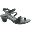Naot Innovate Sandal Black/Rhinestone Leather (Women's) -Fashion Shoe Sale Shop MAR04776
