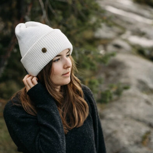 Superyellow Norden Black Merino Wool Beanie (Unisex) 6 Superyellow Norden Black Merino Wool Beanie (Unisex) - Image 4