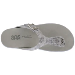 SAS Sanibel T-Strap Sandal Plata Silver (Women's) -Fashion Shoe Sale Shop SANIBELPLATA 3
