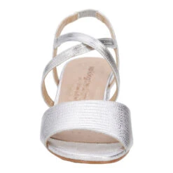 Walking Cradles Liza Heel Silver Lizard Print Leather (Women's) -Fashion Shoe Sale Shop Sil 5