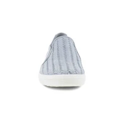 Ecco Soft 7 Woven Slip-On Silver Grey (Women's) -Fashion Shoe Sale Shop SilvGry 4