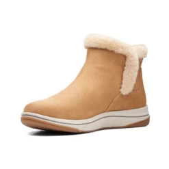 Clarks Breeze Fur Bootie Tan (Women's) -Fashion Shoe Sale Shop Tan 4 62f8ba40 05dc 4f4a 85d4 f7105f8b3a0d
