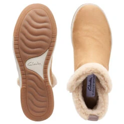 Clarks Breeze Fur Bootie Tan (Women's) -Fashion Shoe Sale Shop Tan 7 b5a6aa96 4271 4e79 b806 3a2350398004