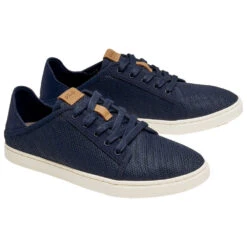 OluKai Pehuea Lī Mesh Lace-Up Sneaker Trench Blue (Women's) -Fashion Shoe Sale Shop TieBlu 3