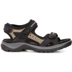 Ecco Yucatan Sandal Black/Mole/Black (Women's) -Fashion Shoe Sale Shop black mole 3