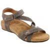 Taos Trulie Sandal Dark Grey Leather (Women's) -Fashion Shoe Sale Shop grey 1 03291aa6 bb8b 4c1a b304 45fe2ff74534