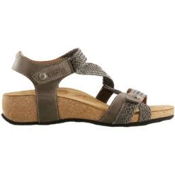 Taos Trulie Sandal Dark Grey Leather (Women's) -Fashion Shoe Sale Shop grey 3 d5385090 ffbd 4285 9d9c f878893db3d5