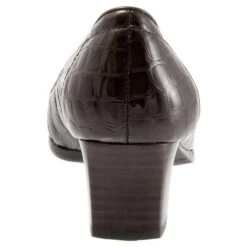 Trotters Gloria Dark Brown Croc (Women's) -Fashion Shoe Sale Shop pic3 48388ffe e300 4160 8a6b 147464cf99d3