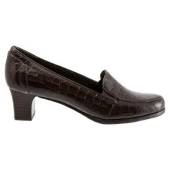 Trotters Gloria Dark Brown Croc (Women's) -Fashion Shoe Sale Shop pic4 7a9206e0 bc94 479a 949c b140cb78f953