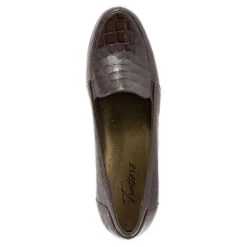 Trotters Gloria Dark Brown Croc (Women's) -Fashion Shoe Sale Shop pic5 c1811528 693c 433f aca1 0846bff26a6b