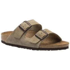 Birkenstock Arizona Soft Footbed Sandal Taupe Suede (Women's)