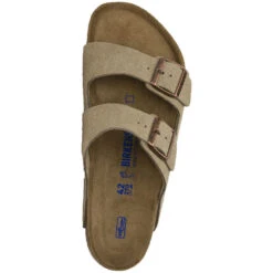 Birkenstock Arizona Soft Footbed Sandal Taupe Suede (Women's) -Fashion Shoe Sale Shop taupe 6 94a82557 0646 462e 9c96 28acca2d7023